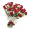 floricultura online e entrega de flores - Buquê de 20 rosas vermelhas com gipsofila